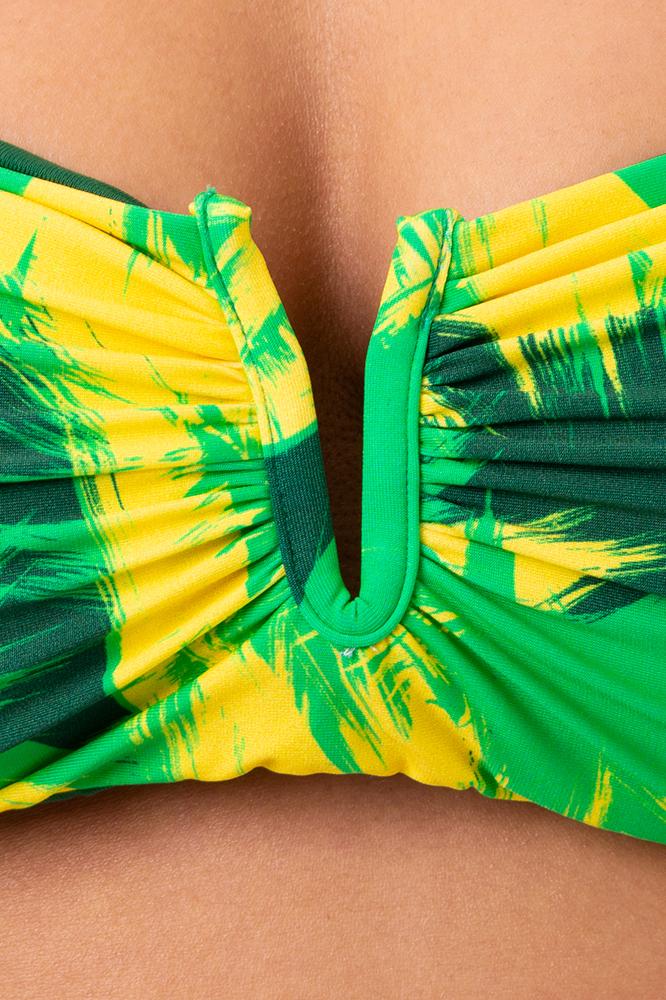 MIX REGGISENO FASCIA DONNA  VERDE/GIALLO ADELEFAN BRASILE BE BEACH 