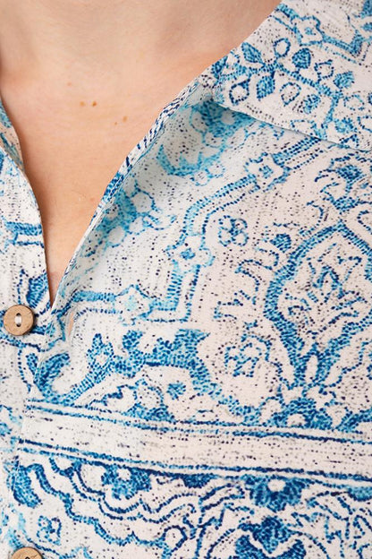 MAGLIA Uomo TOOCO CAMICIA   Bianco/azzurro