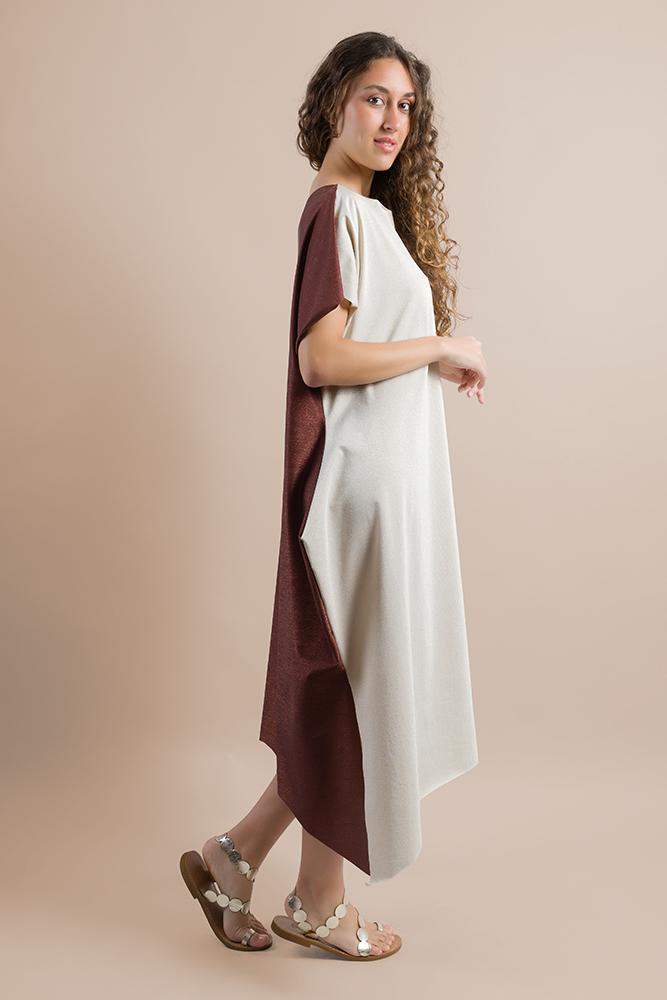  BICOLOR MARRONE AVORIO LUREX BE BEACH 