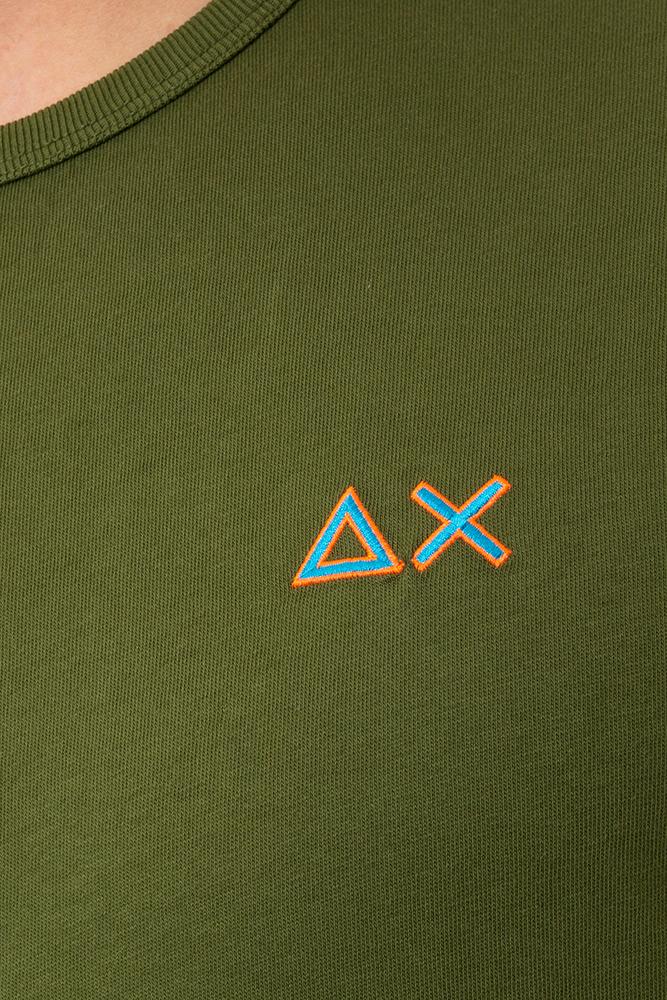 MAGLIA T-SHIRT UOMO  VERDE T35140 DARKGREEN37 SUN 68 