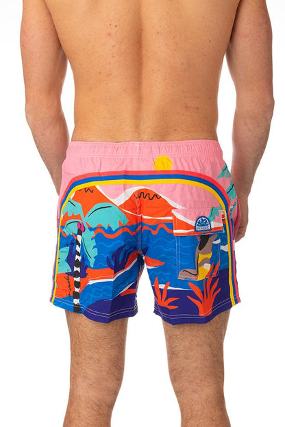 BOXER MOLLA UOMO  ROSA M504 3103D SUNDEK 