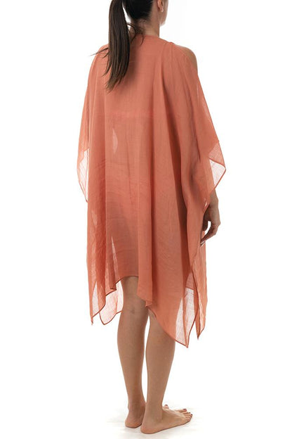 KAFTANO DONNA  ARANCIO FK82MO CANNELLA FISICO 