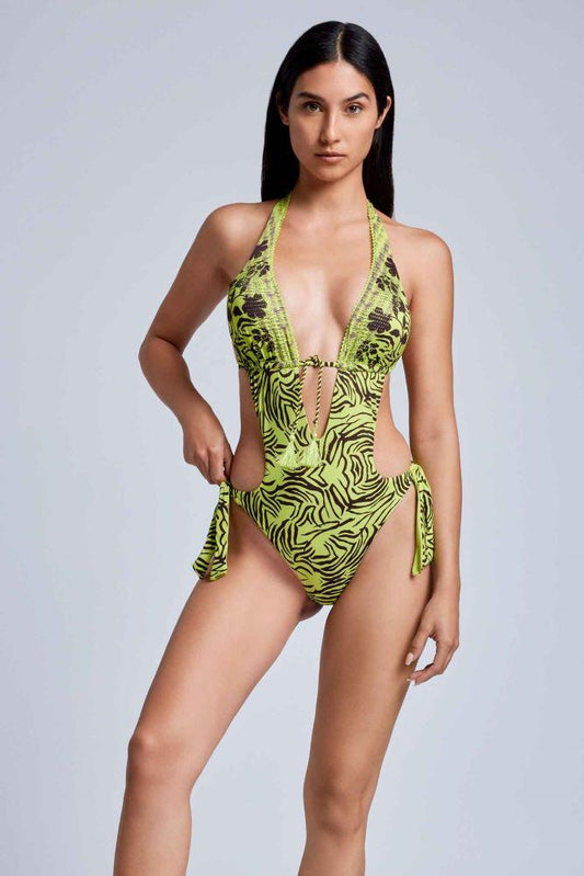 INTERO MODA DONNA  VERDE VI24-076 GARDEN VACANZE ITALIANE 