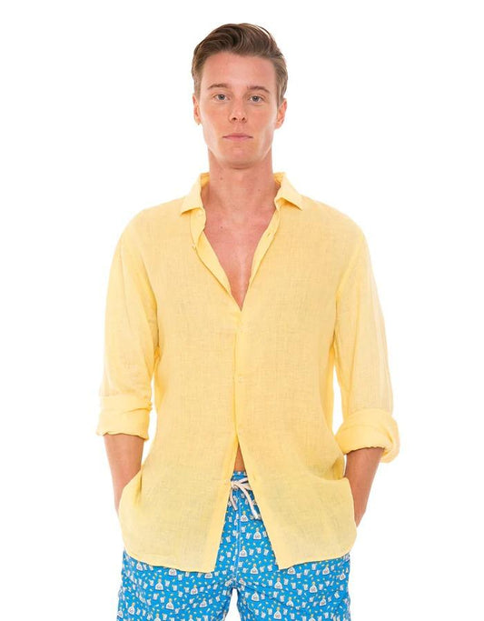 MAGLIA Uomo MC2 SAINT BARTH CAMICIA   Giallo