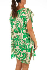 ABITO DONNA  VERDE PEPLO VERDE OLIVIA 