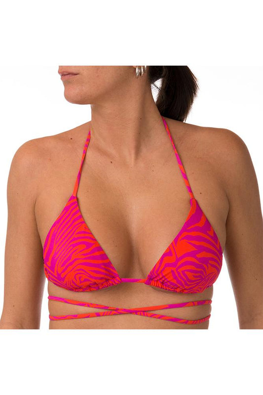 MIX REGGISENO Donna BE BEACH TRIANGOLO   Fucsia/arancio