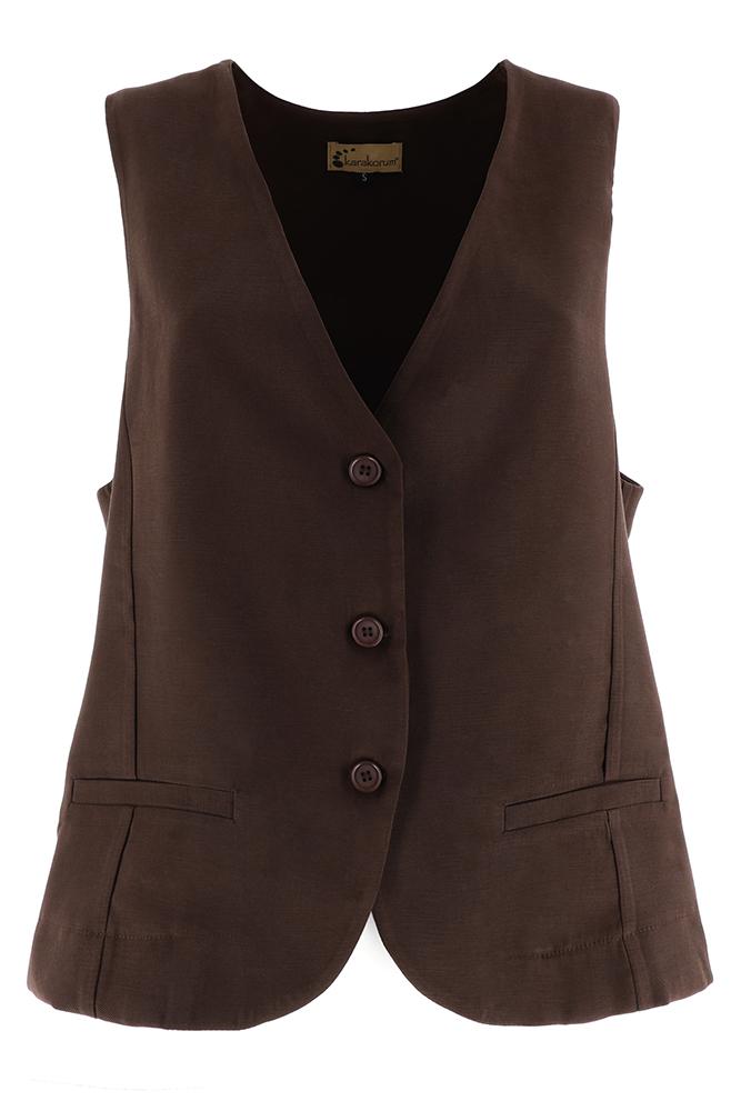  GILET JANE MARRONE KARAKORUM 