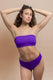 BIKINI Donna FISICO FASCIA  slip coprente Viola/cacao