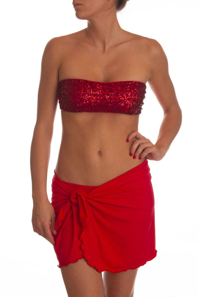 PAREO DONNA  ROSSO PAREOTU ROSSO BE BEACH 