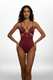 INTERO Donna iv.am Imbottito  slip brasiliana Bordeau