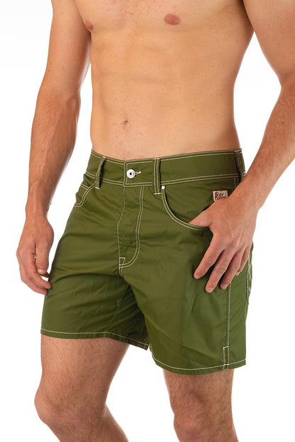 BOXER PIATTO UOMO  VERDE BEACHPOCKET SEAWEAD ROY ROGER'S 