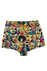 MIX SLIP DONNA  AZZURRO HIGH WAIST WOMAN FACE HAPPY UNDIES 