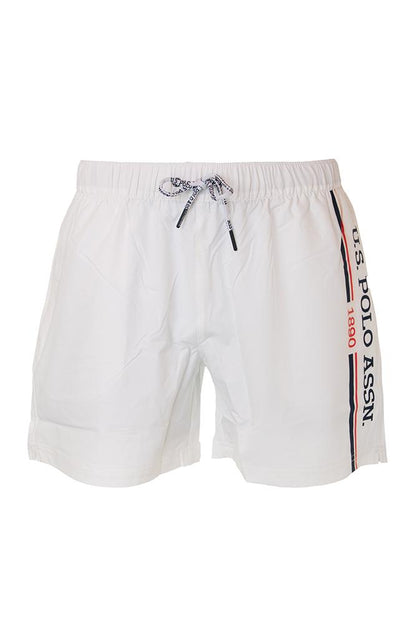 BOXER Uomo US POLO con elastico  CORTO Bianco