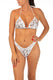 BIKINI Donna PIN UP TRIANGOLO  slip brasiliana Bianco