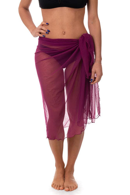 PAREO DONNA  VIOLA TULLYBIG 7269 MELANZANA BE BEACH 