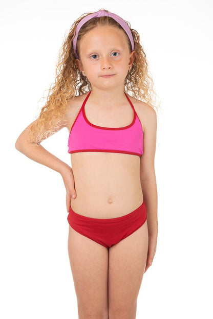BIKINI BAMBINA  ROSA/ROSSO NALA ROSA/REDVELVET BE BEACH 