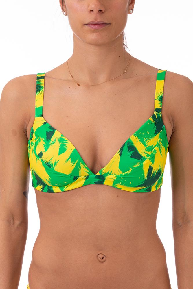 MIX REGGISENO FERRETTO DONNA  VERDE/GIALLO ANTEAFAN BRASILE BE BEACH 