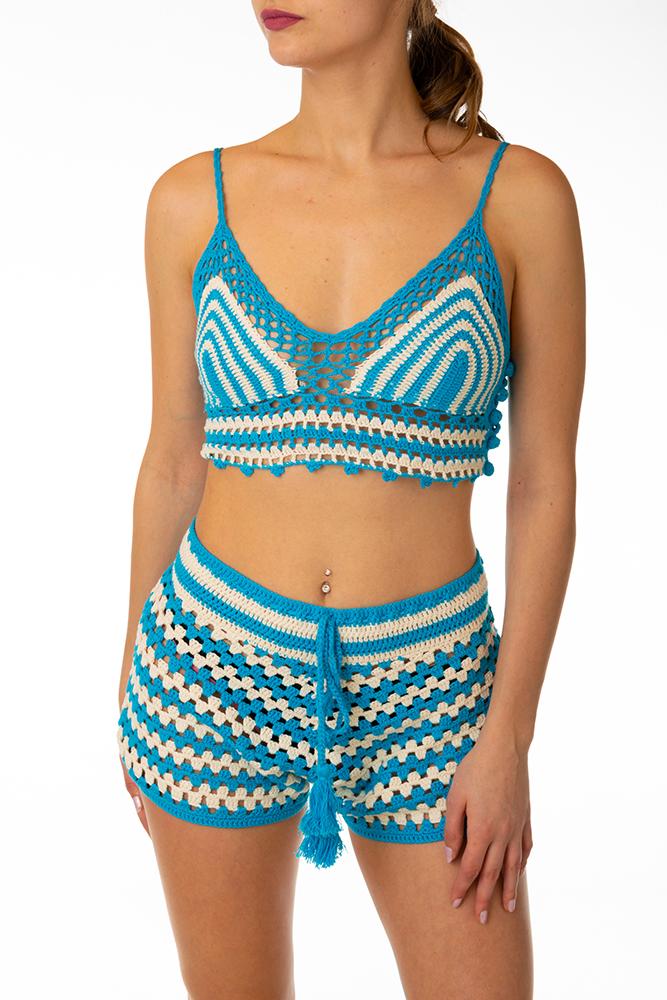 TOP DONNA  AZZURRO