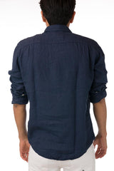 MAGLIA CAMICIA UOMO  BLU SHIRTPIERCE BLUNAVY ROY ROGER'S 