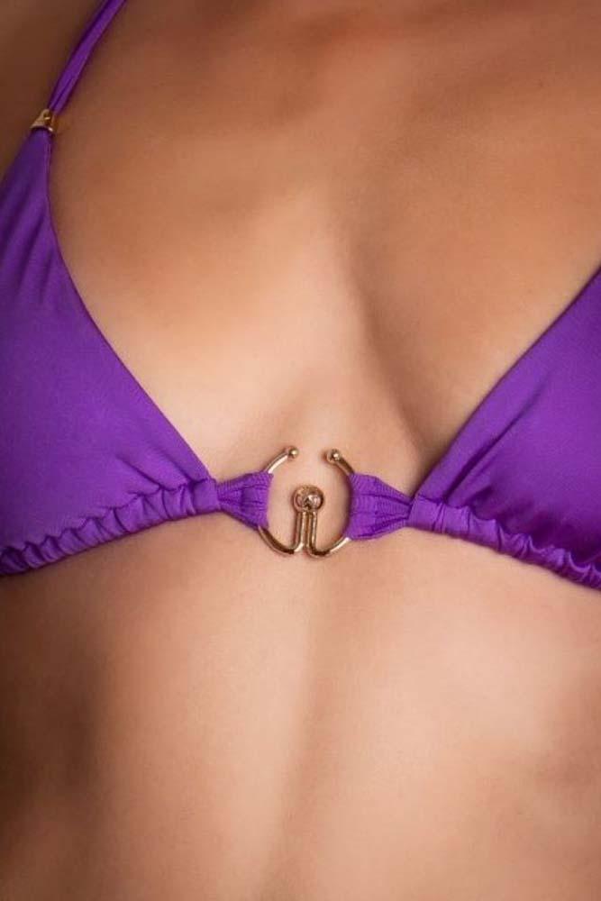 BIKINI TRIANGOLO DONNA  VIOLA PE013SG 014 PIN UP 