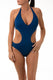 INTERO Donna BE BEACH MODA  slip brasiliana Blu navy