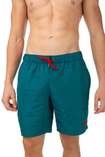 BOXER Uomo US POLO con elastico  LUNGO Petrolio