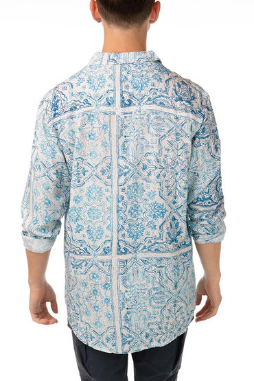 MAGLIA Uomo TOOCO CAMICIA   Bianco/azzurro