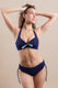 BIKINI Donna LUISA MARIA LUGLI BRASSIERE Coppa C slip coprente Blu/acqua