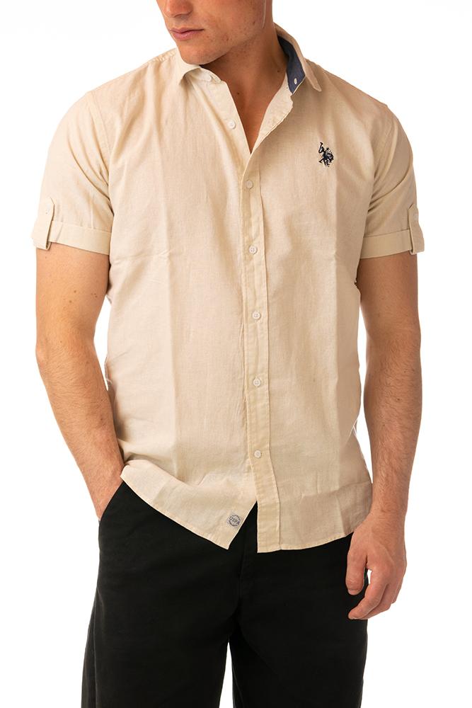 MAGLIA CAMICIA UOMO  SABBIA
