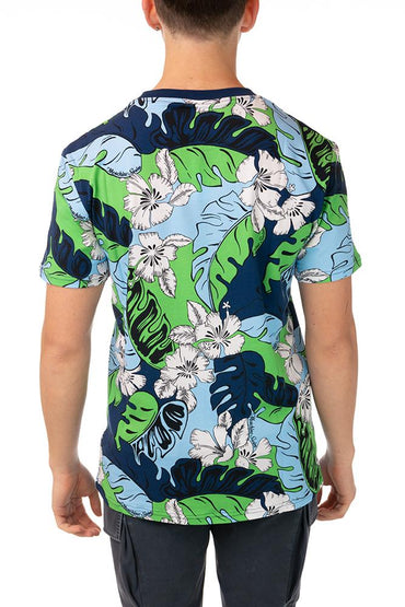 MAGLIA Uomo MOSCHINO T-SHIRT   Blu fantasia