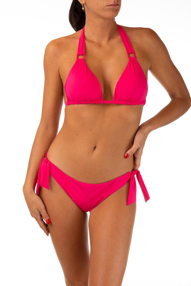 BIKINI Donna MARETTE TRIANGOLO  slip con i fiocchi Fucsia