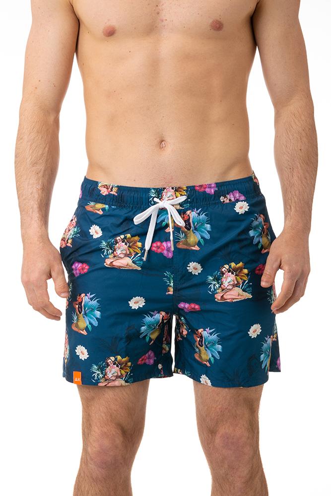 BOXER MOLLA UOMO  NAVY H33115 07NAVY SUN 68 