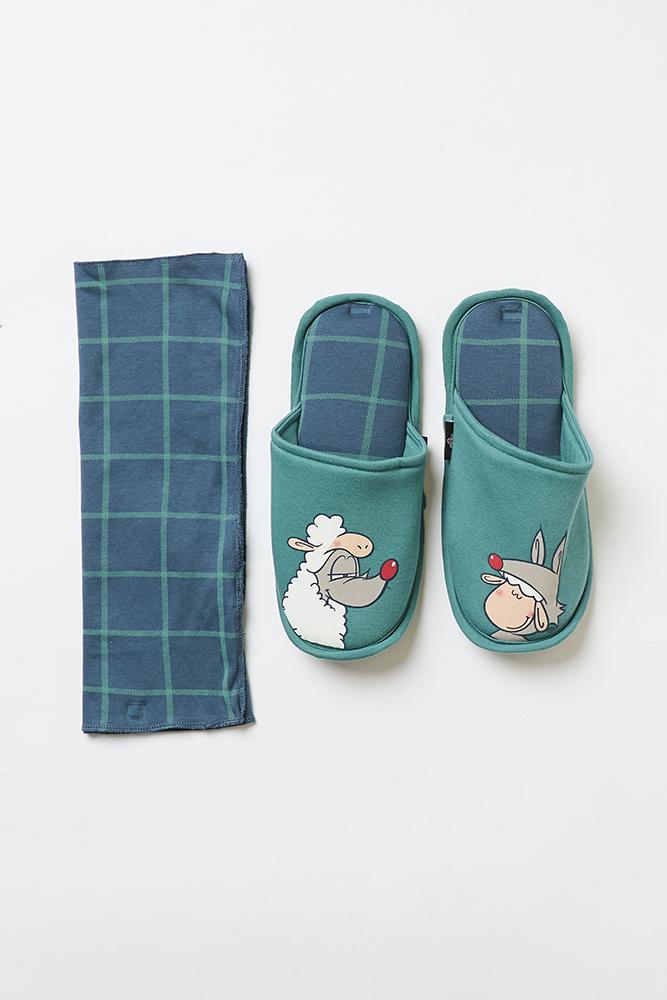 PANTOFOLE Uomo HAPPY PEOPLE autunno/inverno   Verde