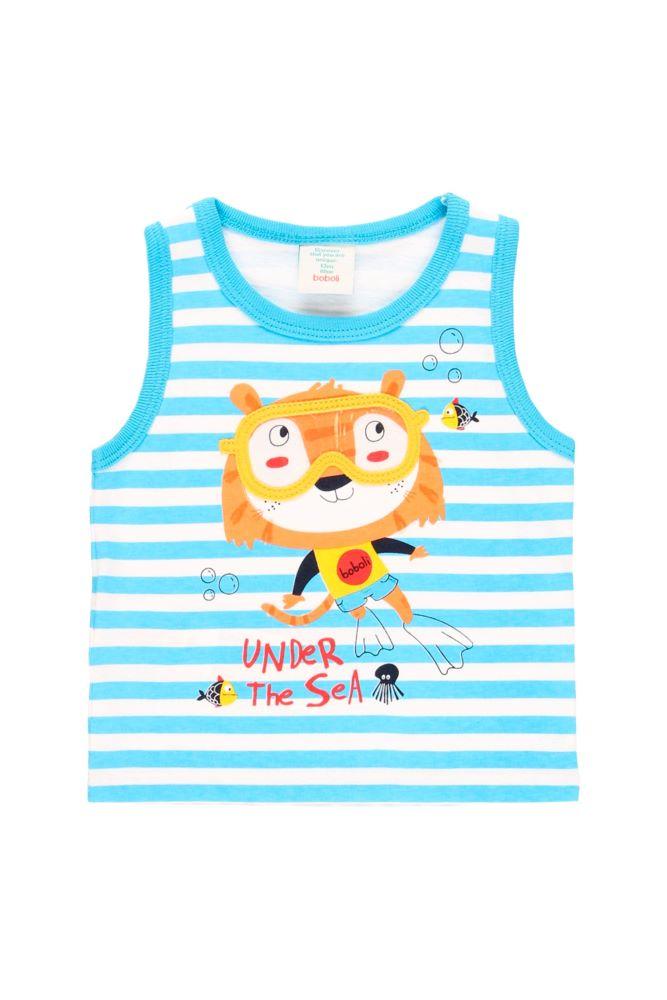 MAGLIA Bambino BOBOLI CANOTTA   Azzurro