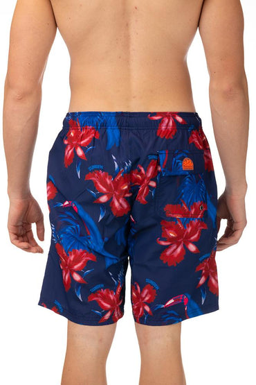 BOXER Uomo SUNDEK con elastico  LUNGO Blu