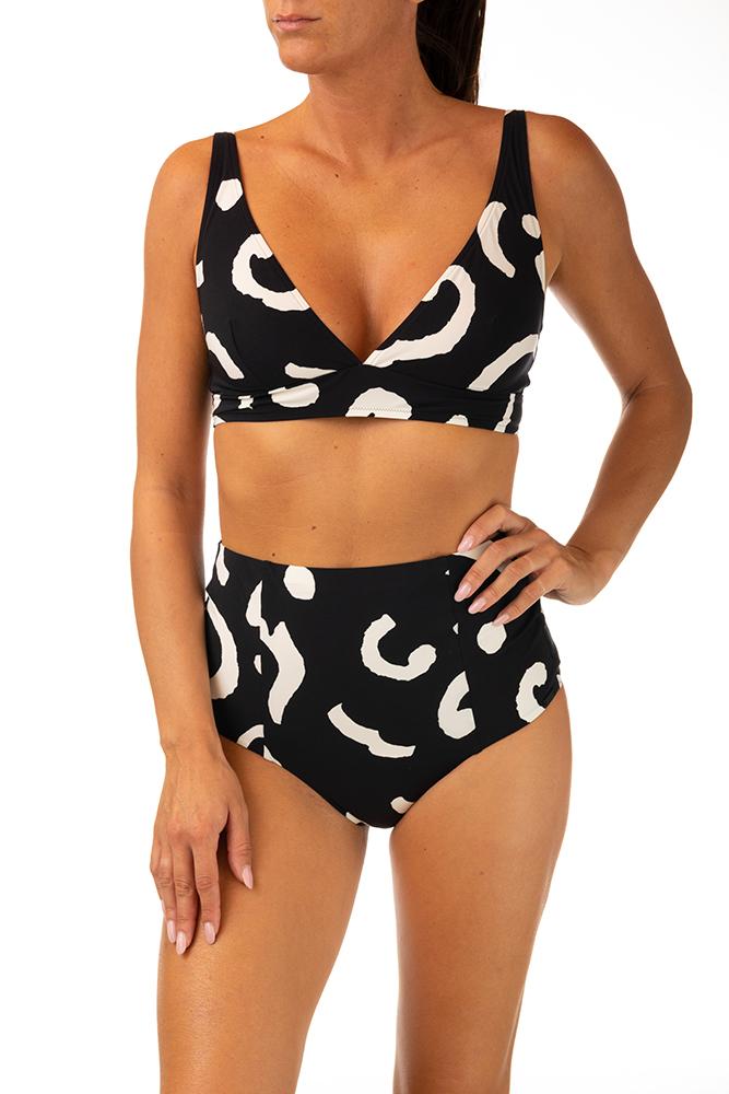 BIKINI FUNZIONALE COPPA C NERO/BIANCO