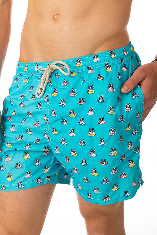 BOXER Uomo MC2 SAINT BARTH con elastico  CORTO Azzurro