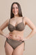 BIKINI Donna GENIUS FERRETTO Coppa C slip coprente Tortora