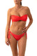 BIKINI Donna ROIDAL FASCIA Coppa C slip con fiocchi Corallo