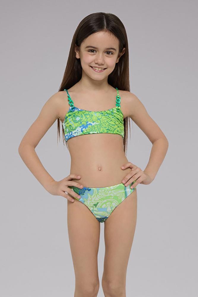 BIKINI BAMBINA FXXK BRASSIERE  slip regolare Verde