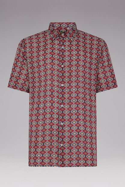 MAGLIA CAMICIA UOMO  MARRONE FK236001 FIORI FXXK 