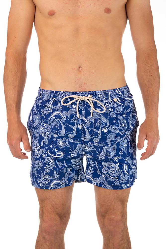BOXER MOLLA UOMO  BLU RIVIERA BLUPAISLEY ROY ROGER'S 
