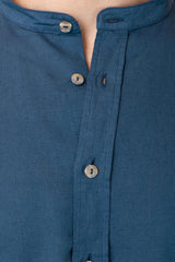 MAGLIA CAMICIA UOMO  BLU