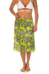 PAREO DONNA  VERDE PAREO A 20 VERDE LAETITIA BEACHWEAR 
