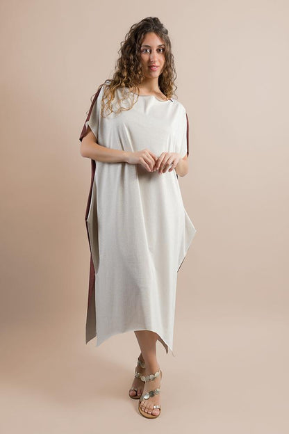  BICOLOR MARRONE AVORIO LUREX BE BEACH 