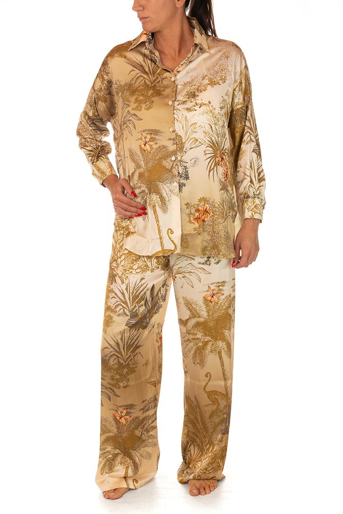 PANTALONE DONNA  GIALLO PIGS JUNGLE iv.am 