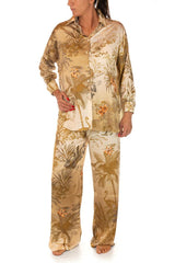 PANTALONE DONNA  GIALLO PIGS JUNGLE iv.am 