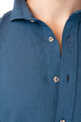 MAGLIA CAMICIA UOMO  BLU