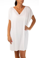 KAFTANO DONNA  AVORIO CLEO BIANCO BE BEACH 