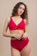 BIKINI Donna RAGGIANTI BRASSIERE  slip coprente Rosso/arancio